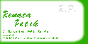 renata petik business card